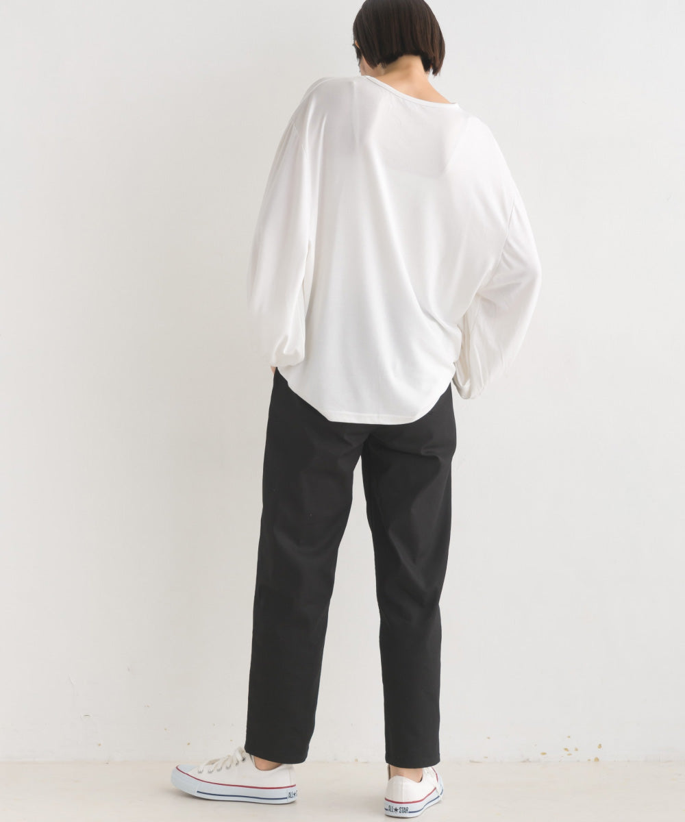 【OMNES】TRPU 袖ボリューム7分袖トップス Tシャツ【1521-5156】