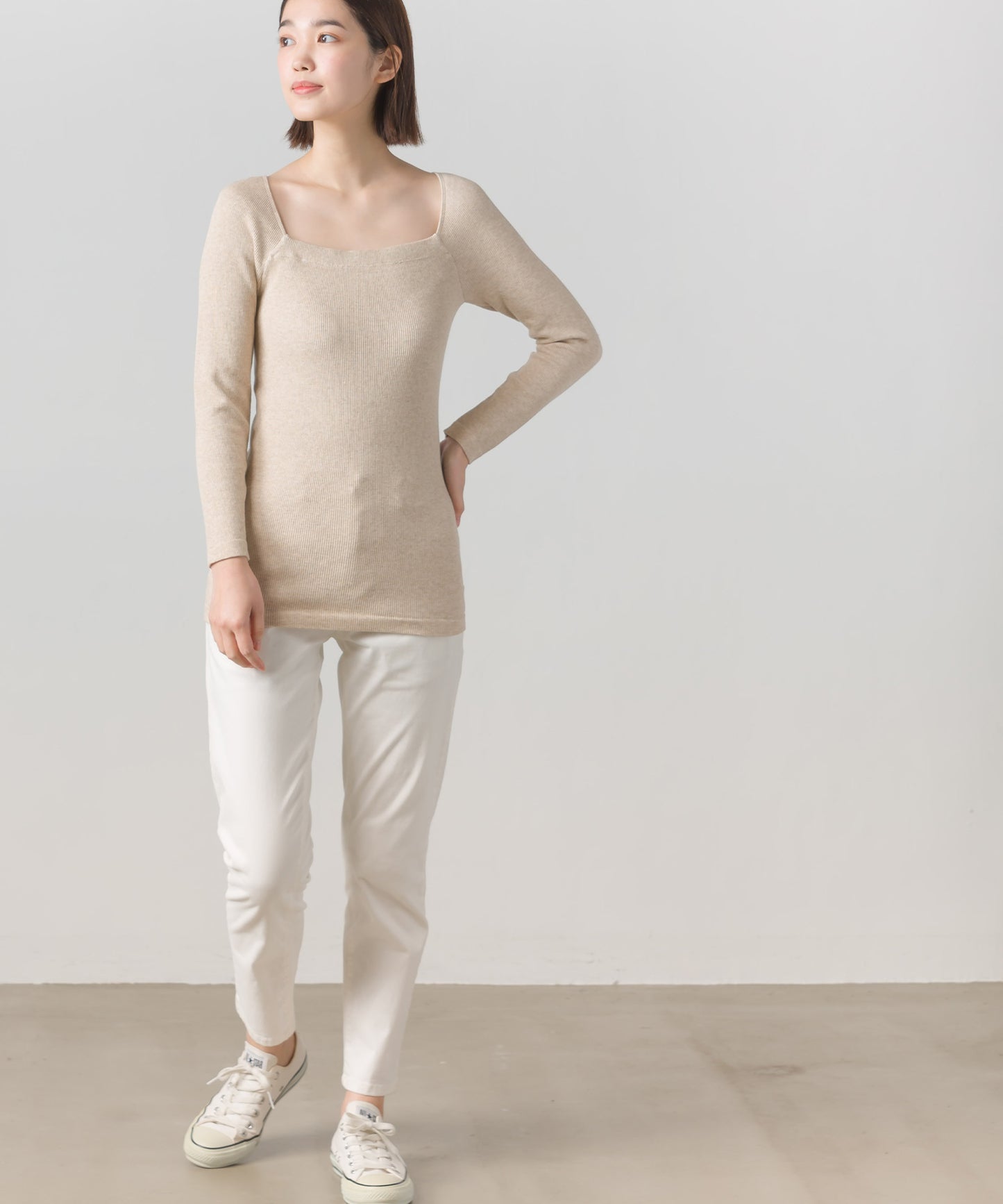 【OMNES】裏パイルあったか長袖Tシャツ【1521-5174】