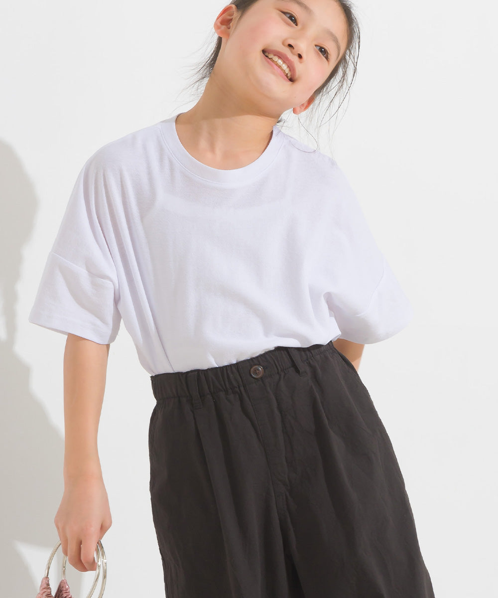 【OMNES】キッズ 梨地ビックボックス半袖Tシャツ【1521-5179】
