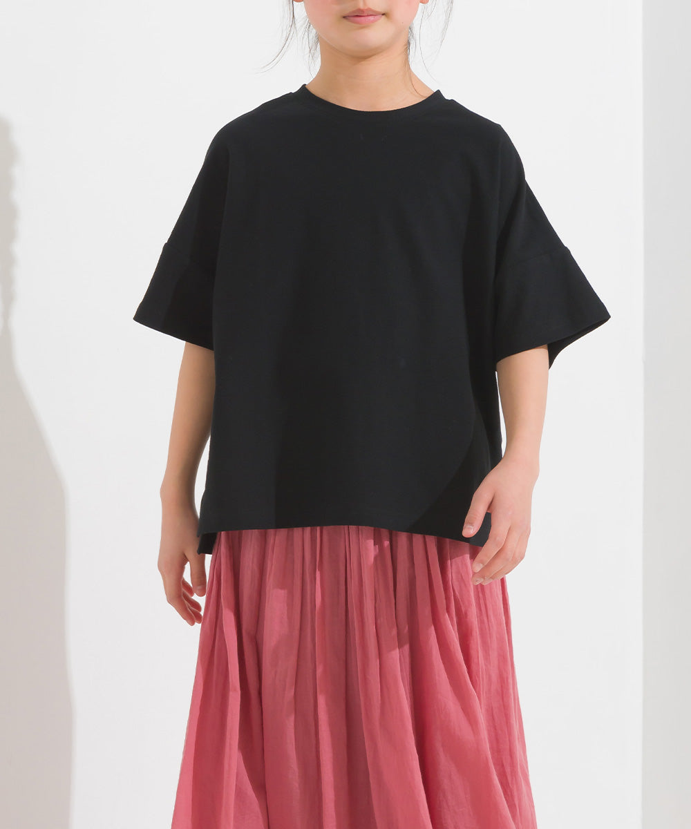 【OMNES】キッズ 梨地ビックボックス半袖Tシャツ【1521-5179】