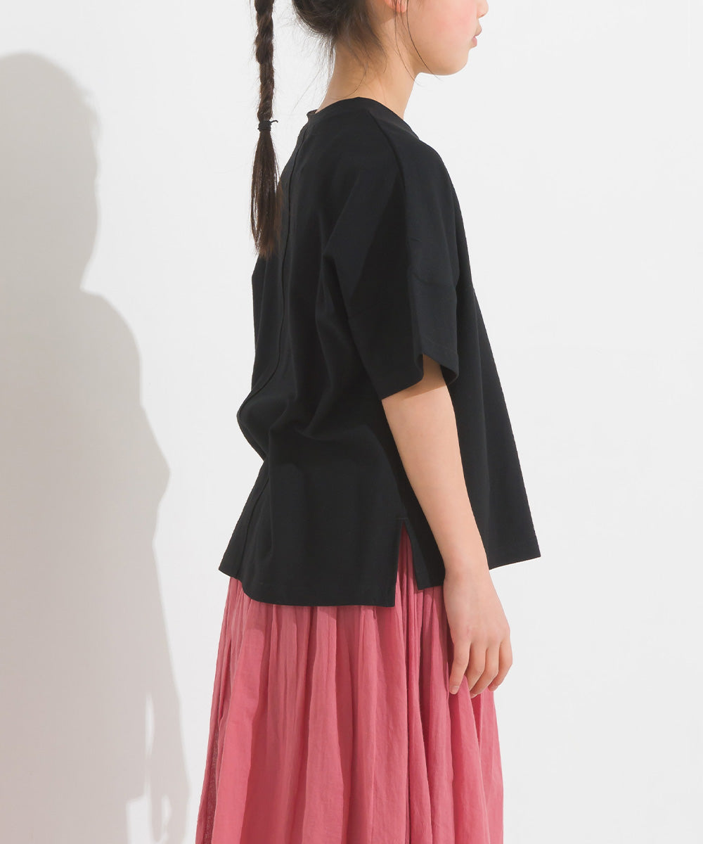 【OMNES】キッズ 梨地ビックボックス半袖Tシャツ【1521-5179】