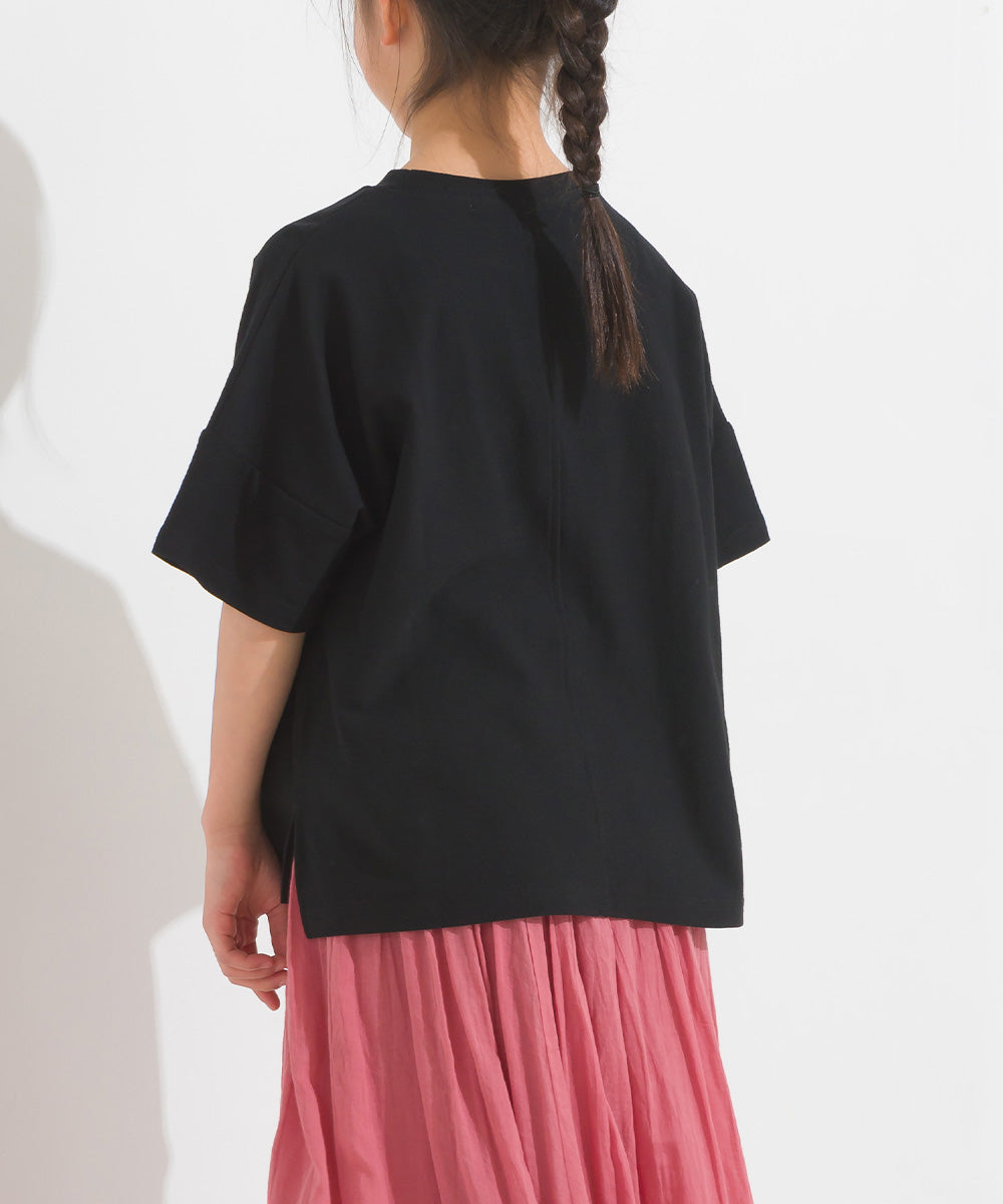 【OMNES】キッズ 梨地ビックボックス半袖Tシャツ【1521-5179】