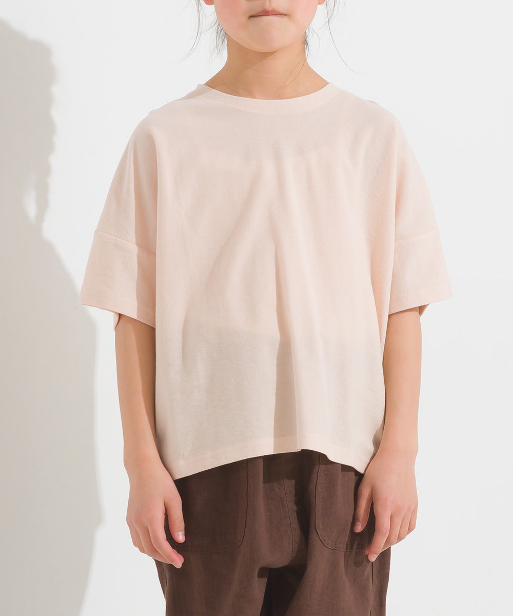【OMNES】キッズ 梨地ビックボックス半袖Tシャツ【1521-5179】