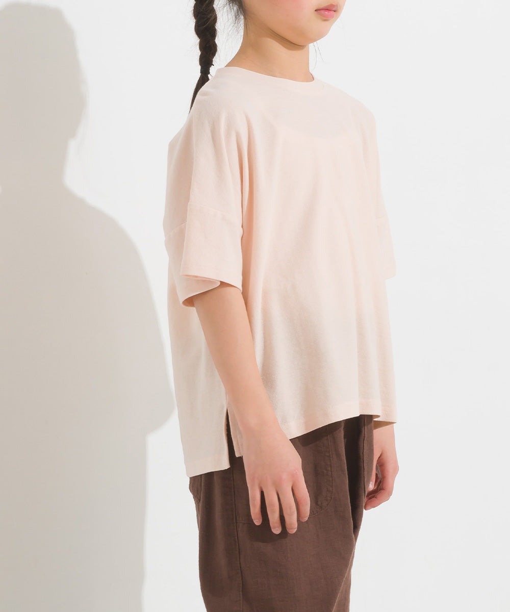 【OMNES】キッズ 梨地ビックボックス半袖Tシャツ【1521-5179】