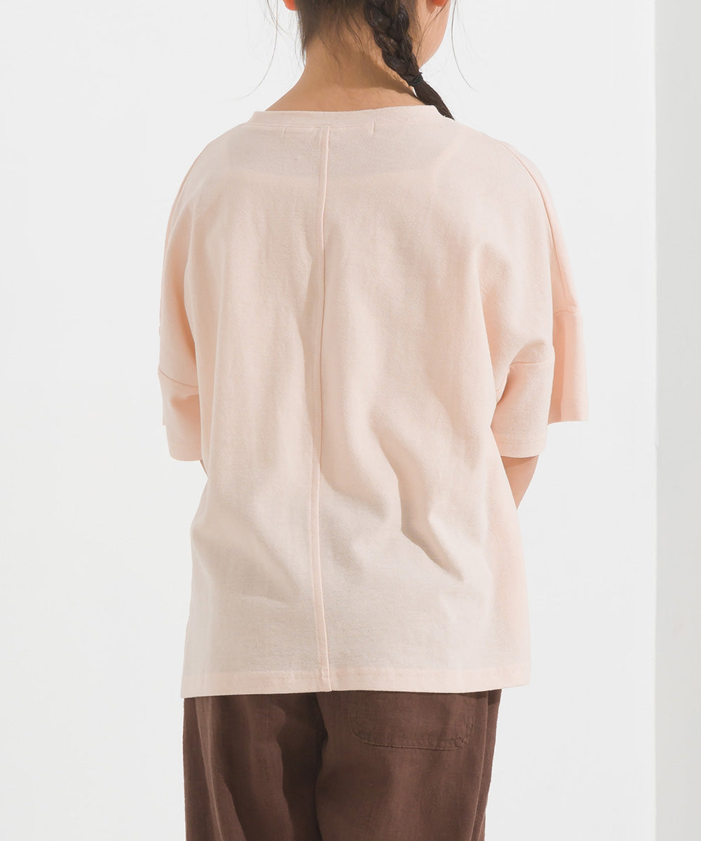 【OMNES】キッズ 梨地ビックボックス半袖Tシャツ【1521-5179】