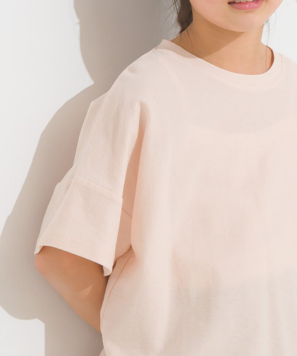【OMNES】キッズ 梨地ビックボックス半袖Tシャツ【1521-5179】