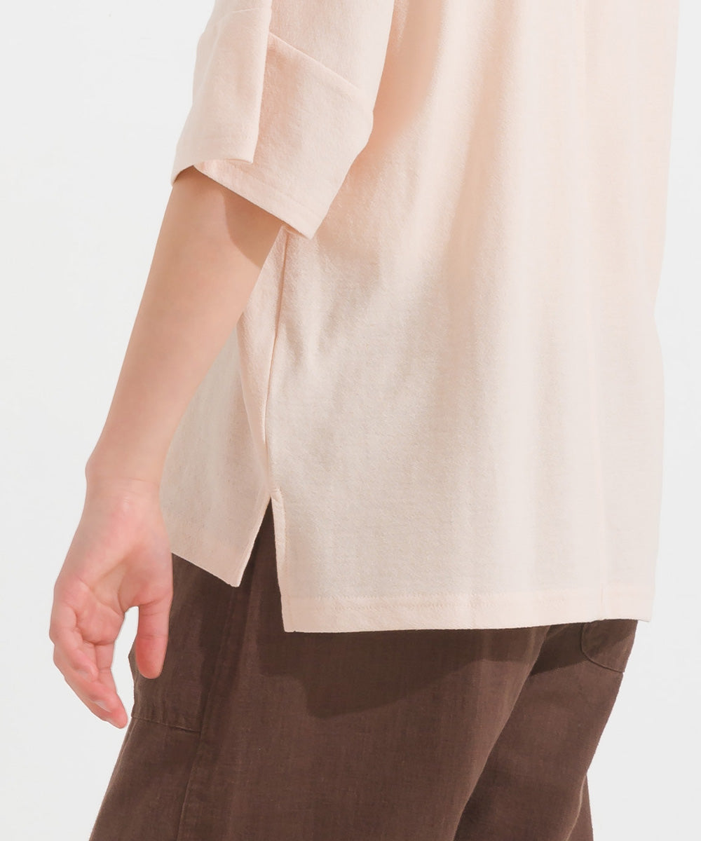 【OMNES】キッズ 梨地ビックボックス半袖Tシャツ【1521-5179】