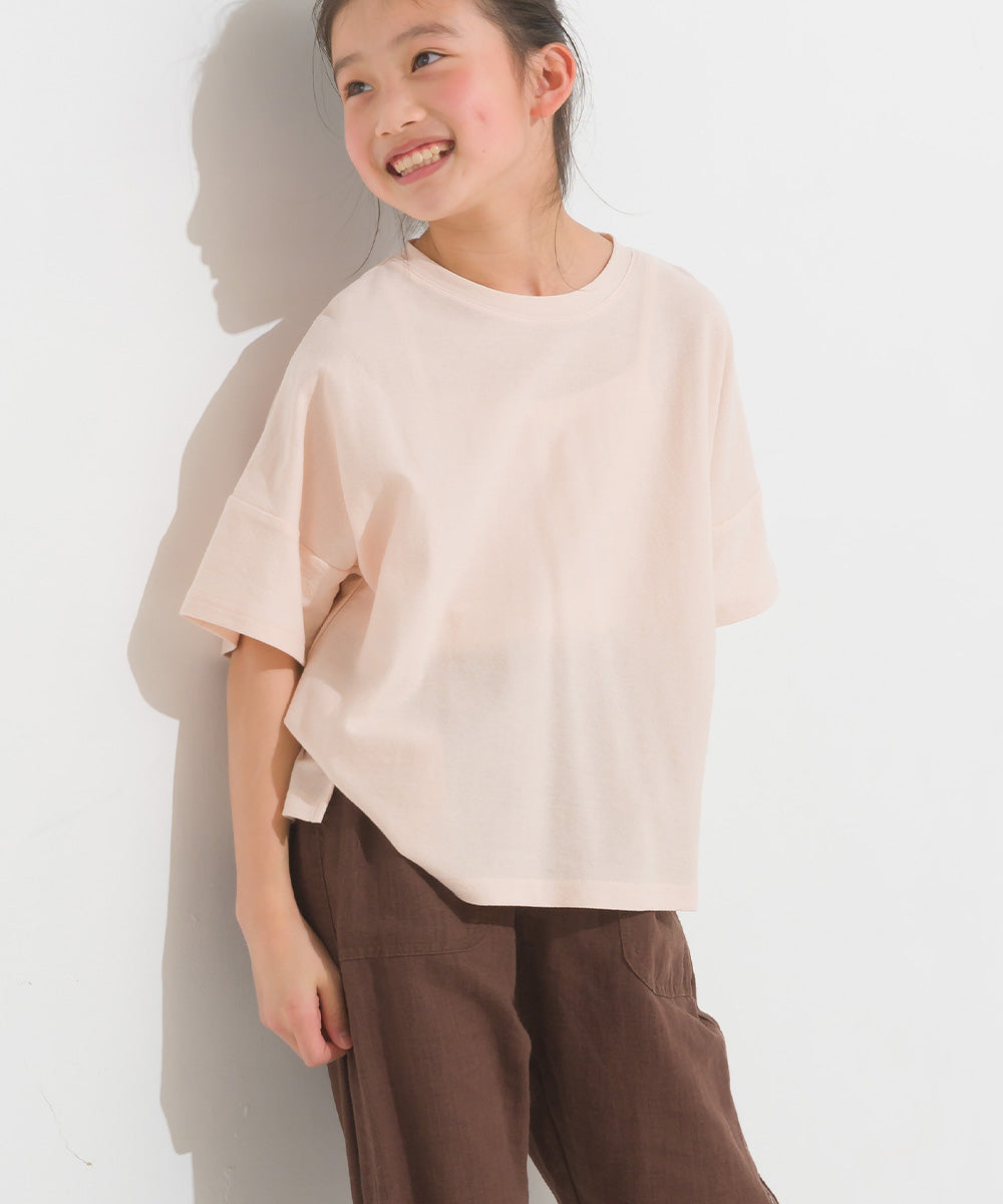 【OMNES】キッズ 梨地ビックボックス半袖Tシャツ【1521-5179】
