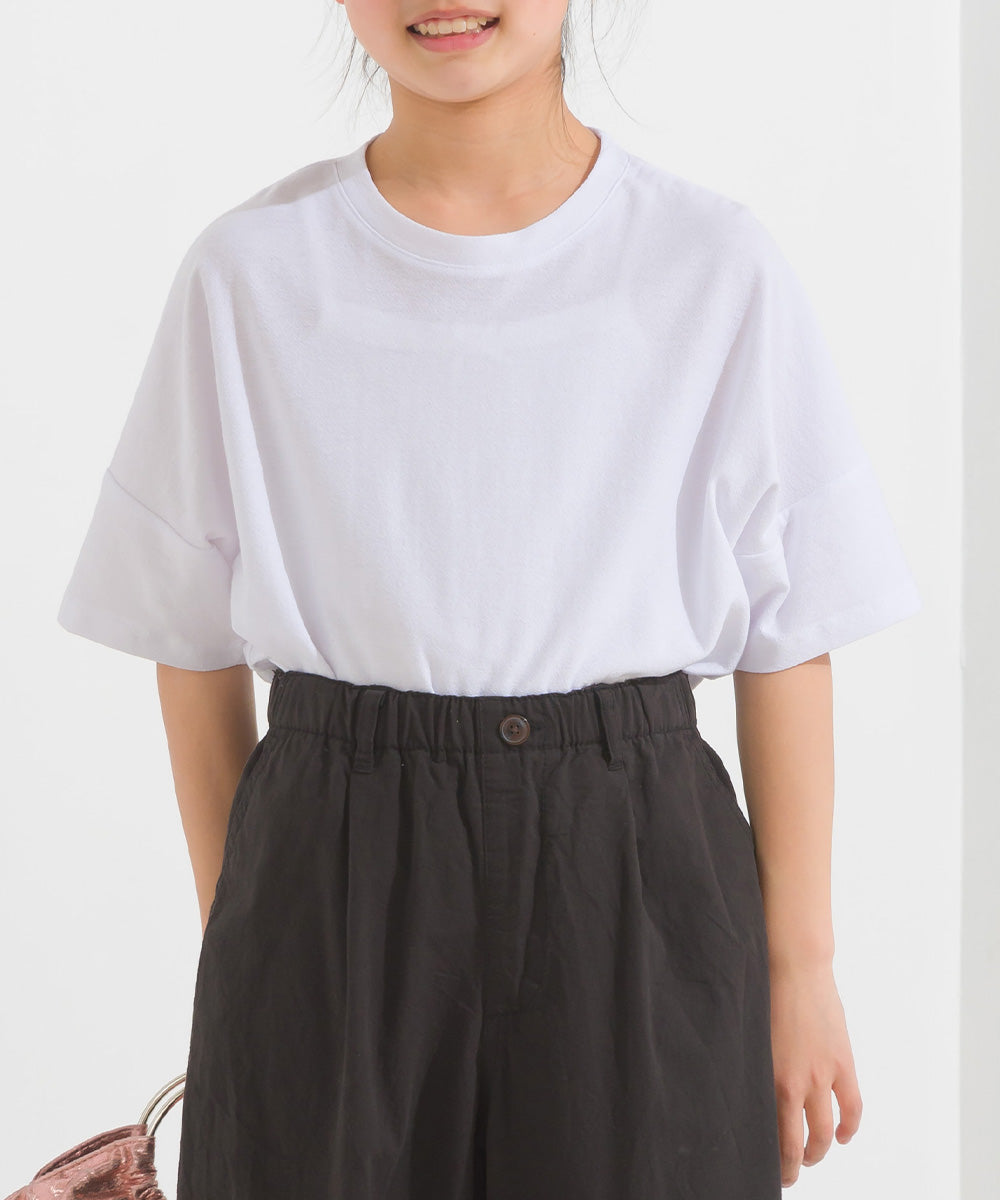 【OMNES】キッズ 梨地ビックボックス半袖Tシャツ【1521-5179】
