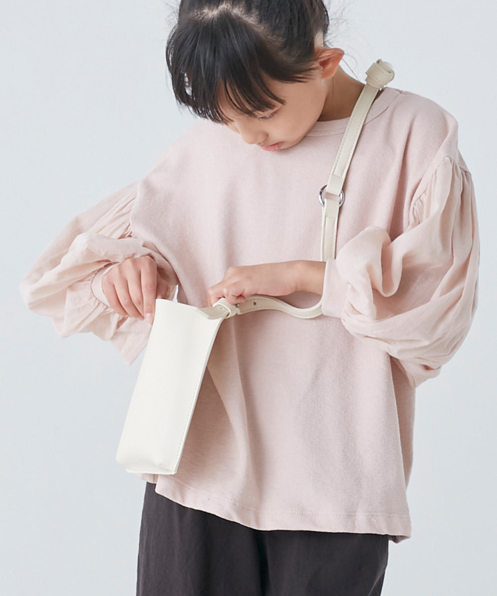 【OMNES】キッズ スラブコットン袖ボリューム長袖Tシャツ【1521-5208】