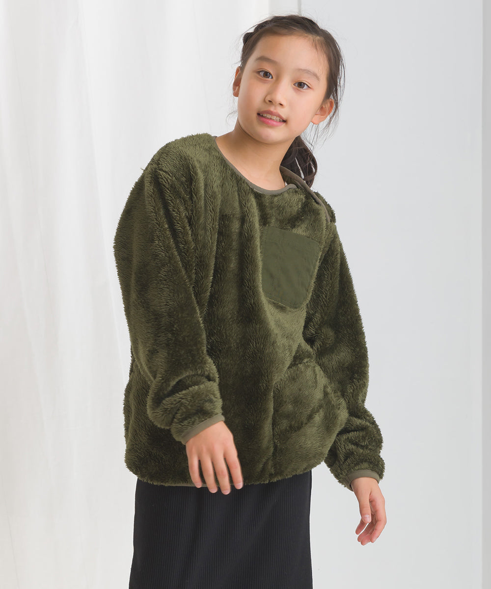 【OMNES】キッズ ボアフリースプルオーバー【1521-7055】