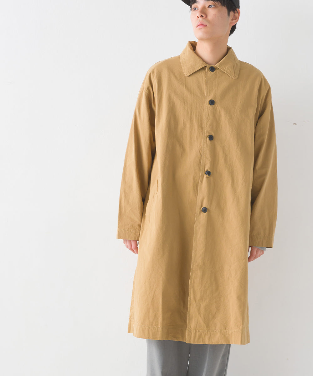 【OMNES】メンズ ウォッシュ加工ダンプ ステンカラーコート【1521-7063】