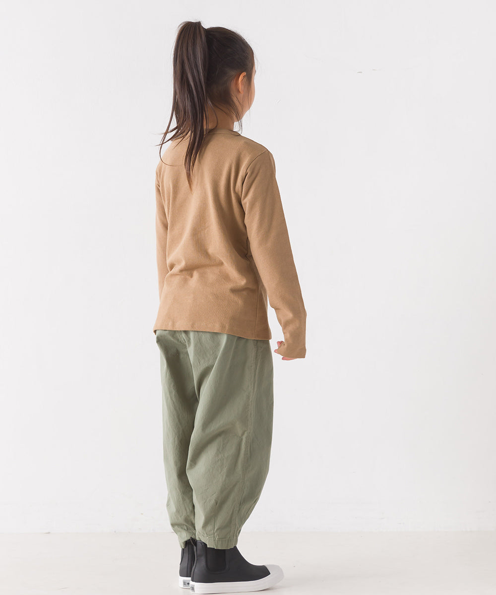 【OMNES】キッズ スラブコットンプリント長袖Tシャツ【1521-5207】