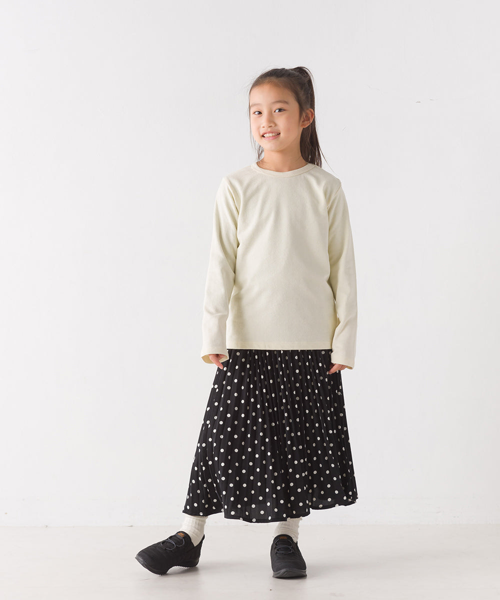 【OMNES】キッズ スラブコットンプリント長袖Tシャツ【1521-5207】