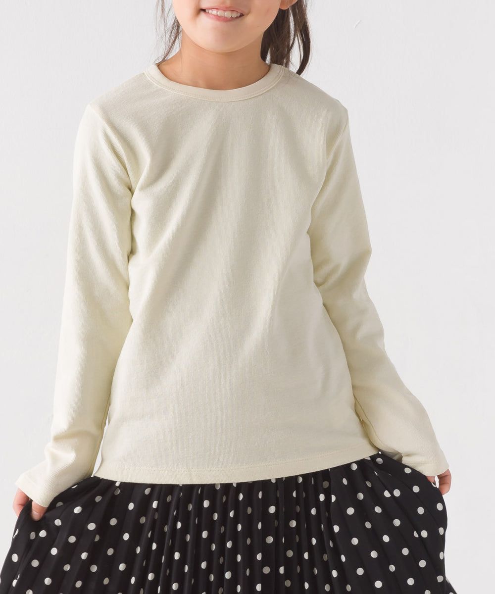 【OMNES】キッズ スラブコットンプリント長袖Tシャツ【1521-5207】
