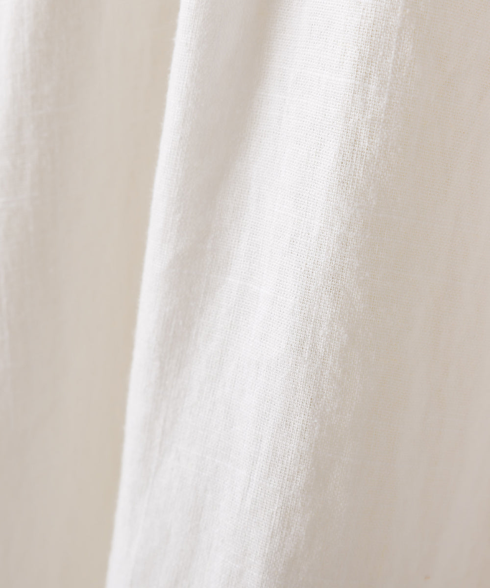 【OMNES】麻レーヨン スキッパーシャツワンピース【1521-9024】