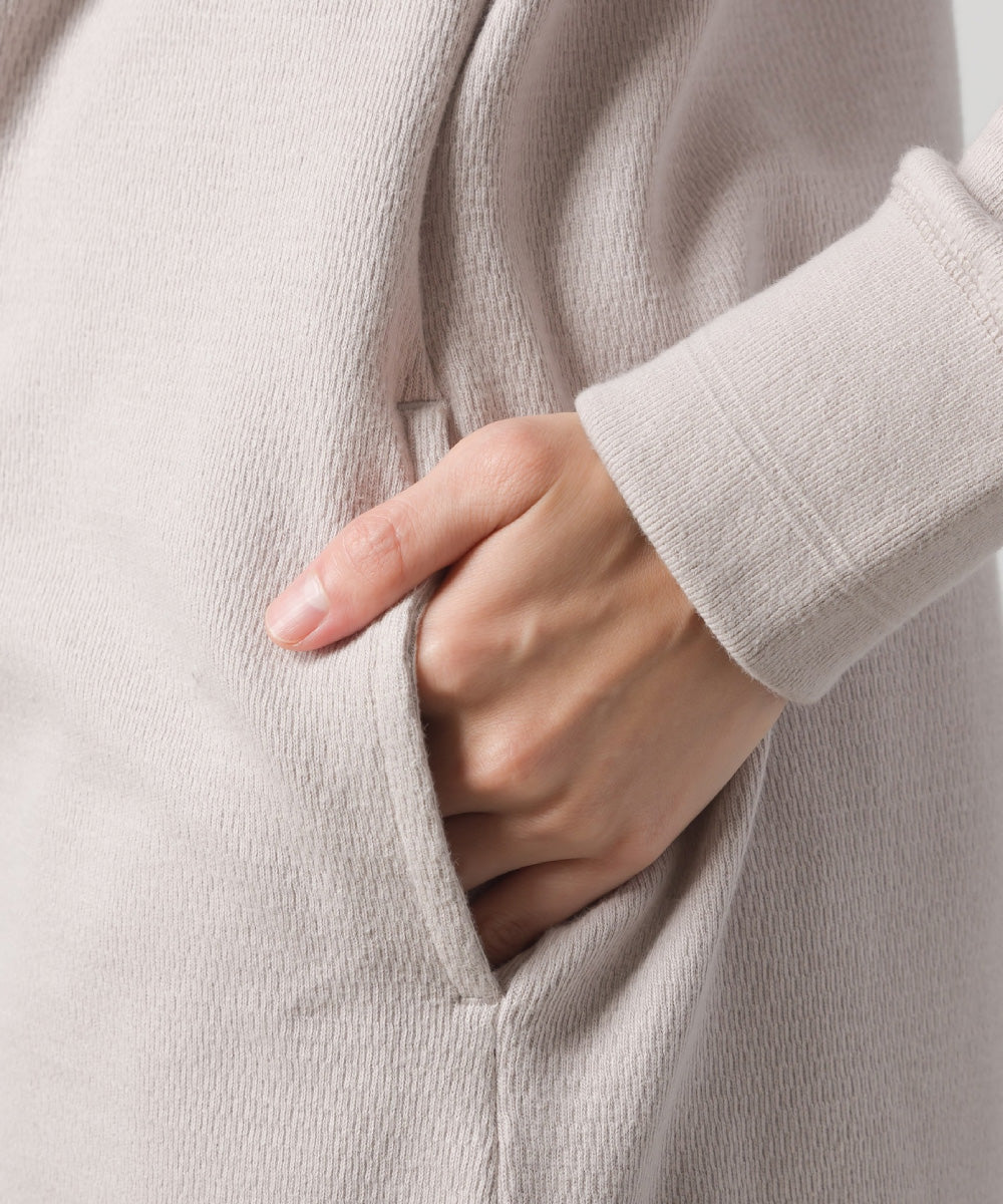 【OMNES】ハニカムストレッチワッフル切り替えヘンリーワンピース【1521-9052】