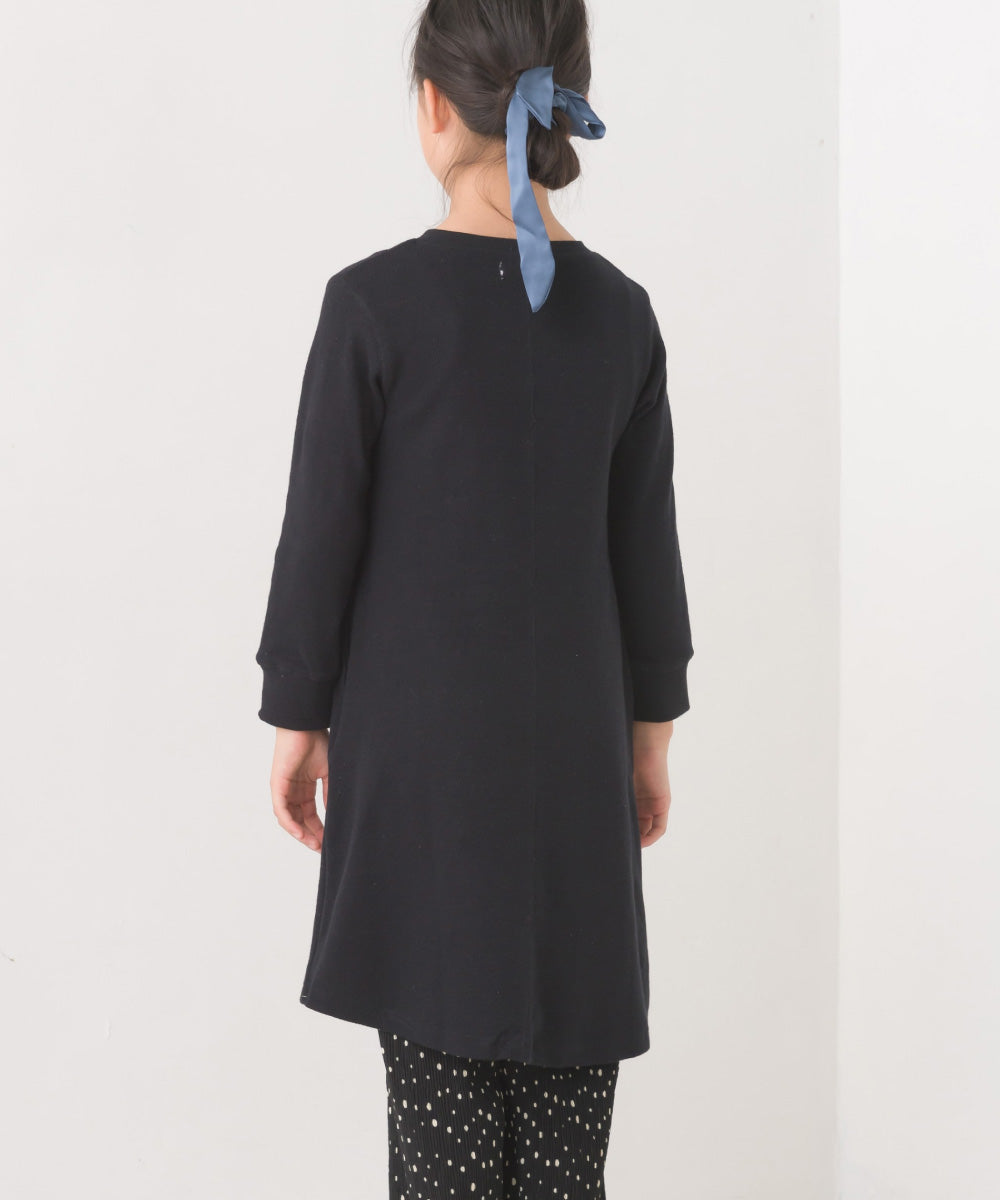 【OMNES】キッズ ハニカムストレッチワッフル切り替えヘンリーワンピース【1521-9053】
