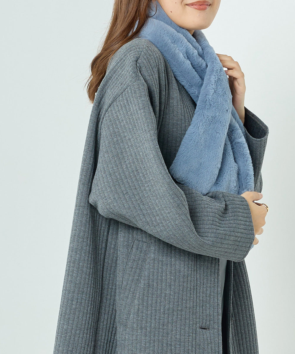 【OMNES】フェイクエコファーマフラー【1522-0061】