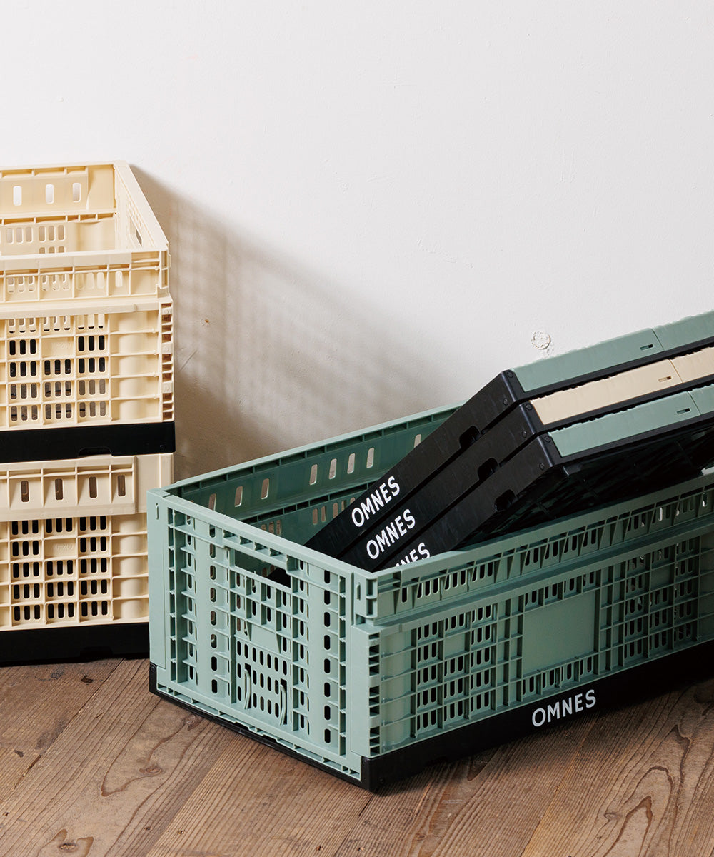 【OMNES】折り畳み式 メッシュスタッキングコンテナ 48L【1522-0084】