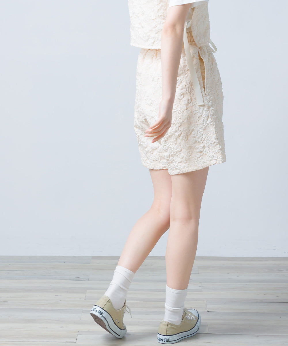 【OMNES】ふくれジャガードショートパンツ【1522-2096】