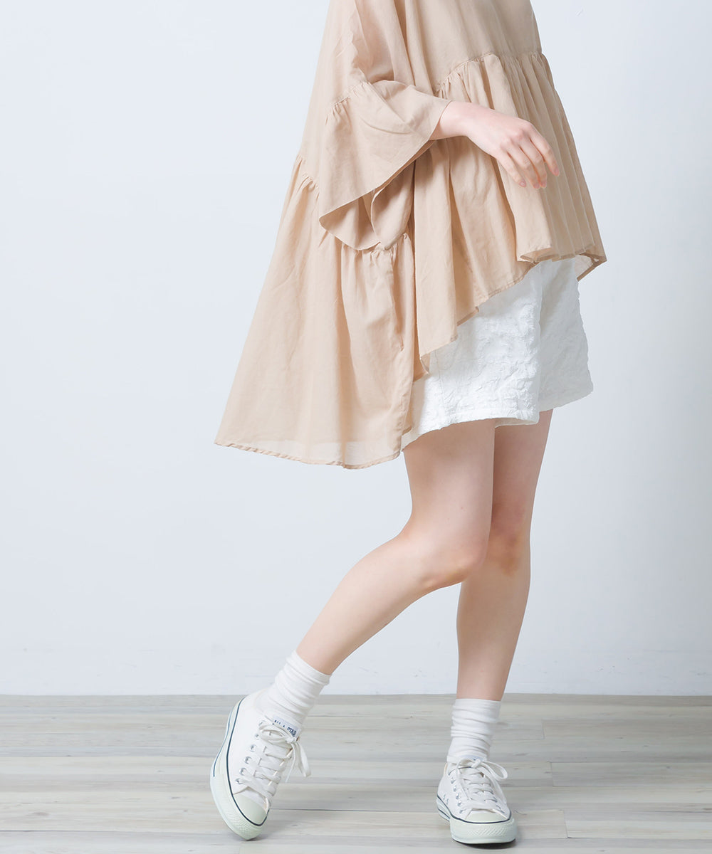 【OMNES】ふくれジャガードショートパンツ【1522-2096】