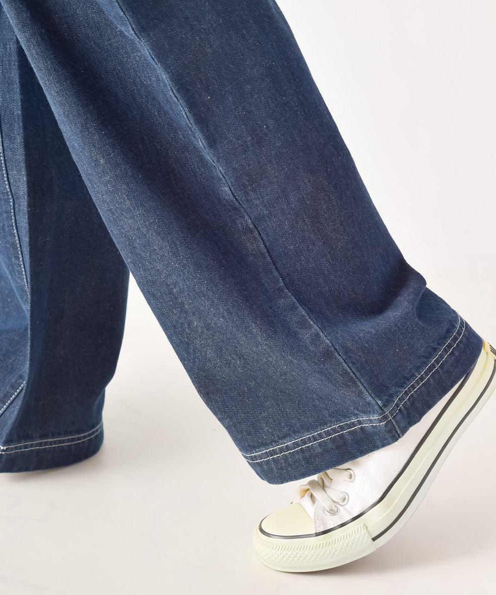 【OMNES】ワッシャーダンプ&デニム サロペット【1522-2115】