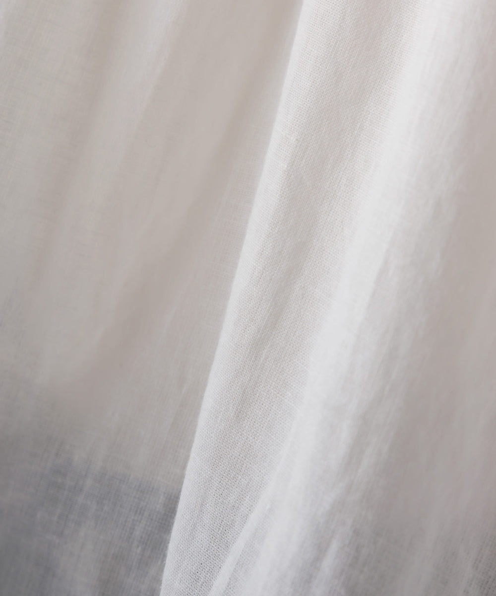 【OMNES】リネンコットンボイルギャザーブラウス【1522-4104】