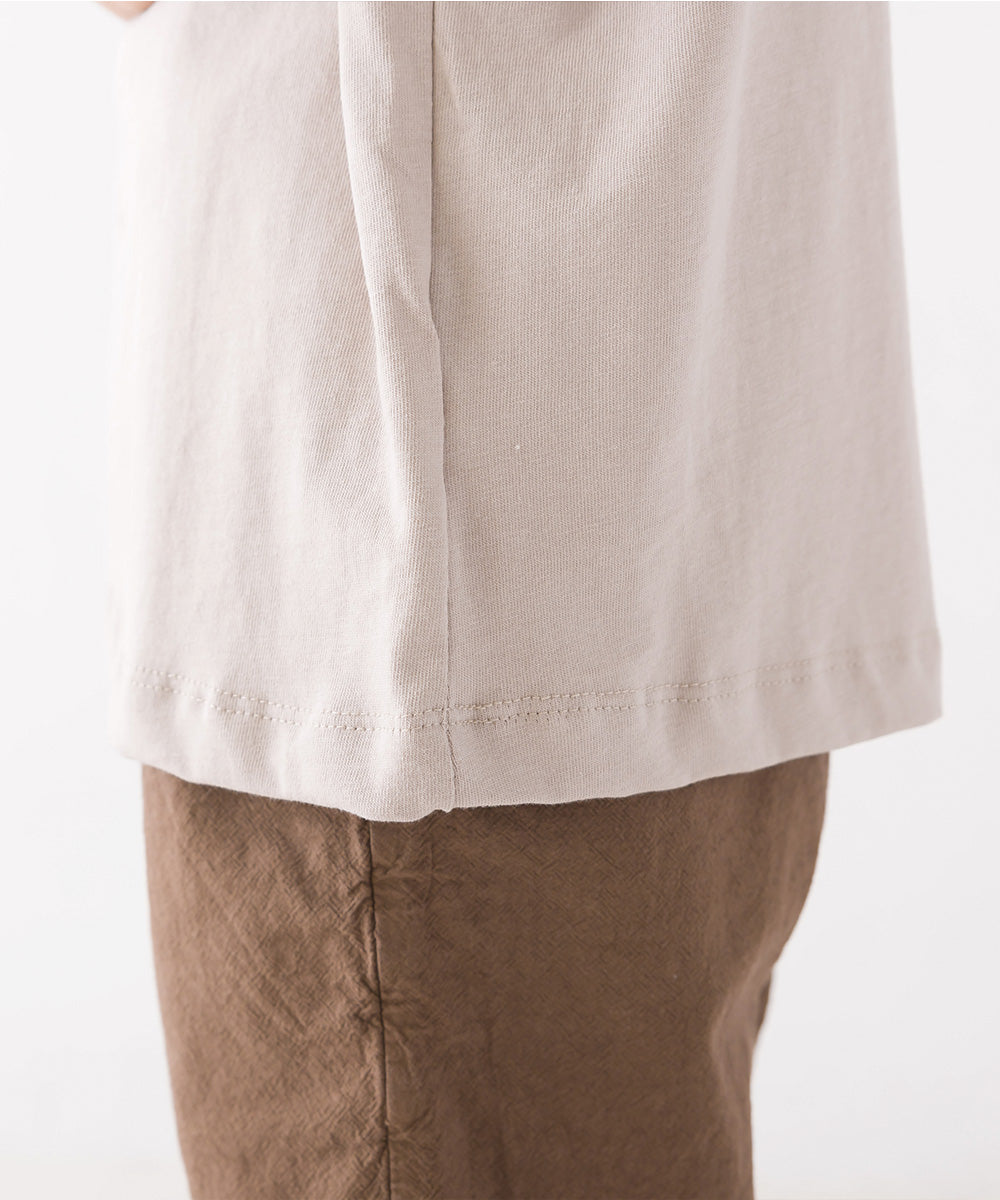 【OMNES】キッズ バイオポリウォッシュ加工 袖ギャザー半袖Tシャツ【1522-5240】