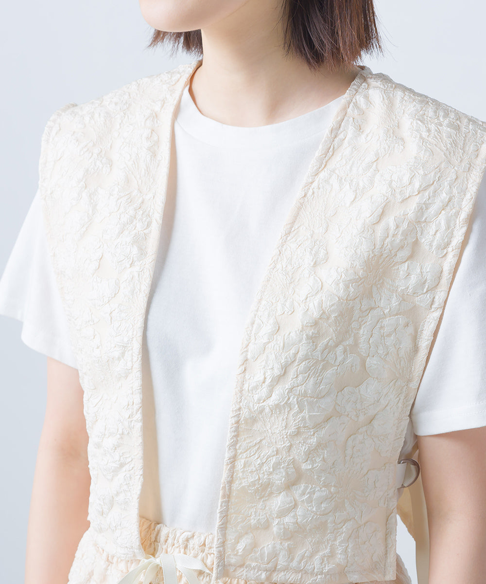【OMNES】ふくれジャガードベスト Tシャツセット【1522-5266】