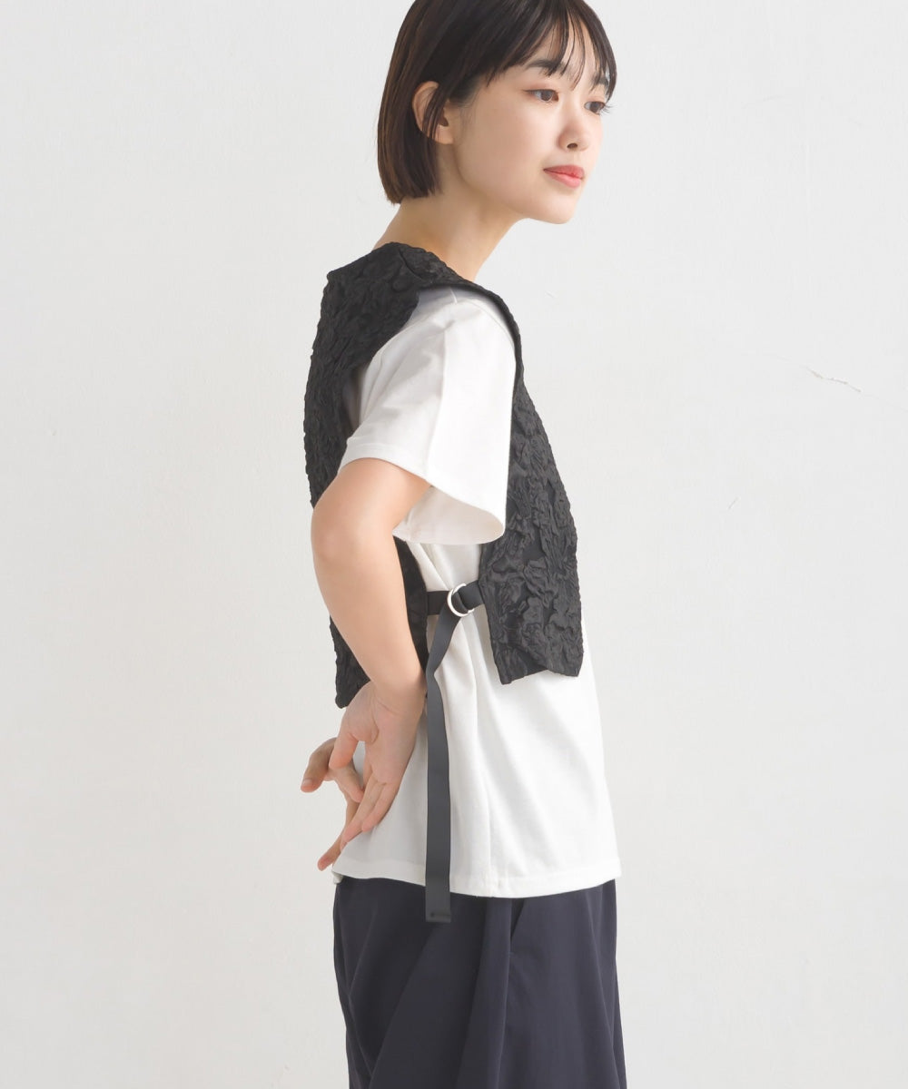 【OMNES】ふくれジャガードベスト Tシャツセット【1522-5266】