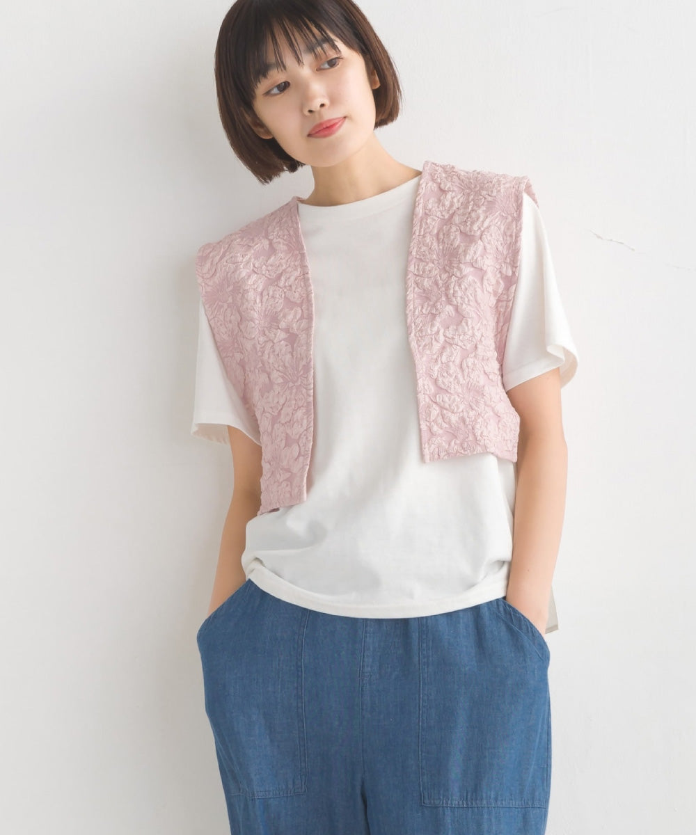 【OMNES】ふくれジャガードベスト Tシャツセット【1522-5266】