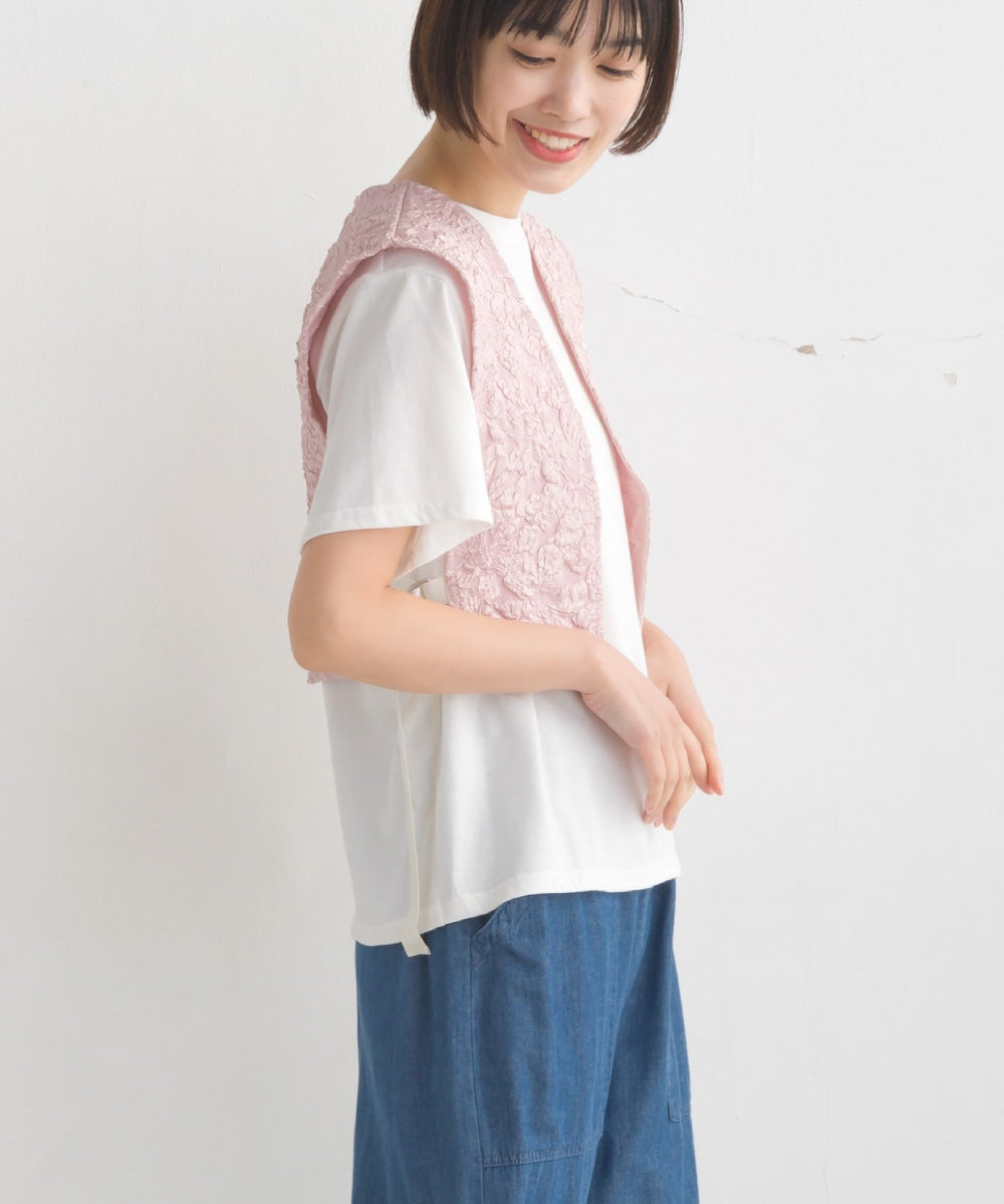 【OMNES】ふくれジャガードベスト Tシャツセット【1522-5266】