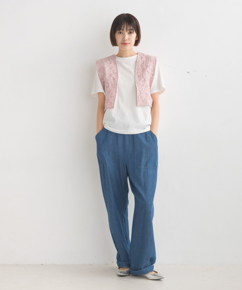 【OMNES】ふくれジャガードベスト Tシャツセット【1522-5266】
