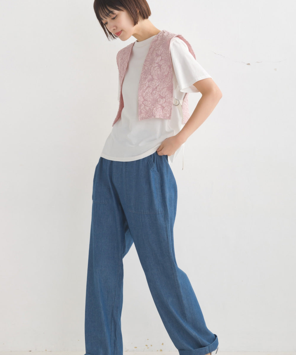 【OMNES】ふくれジャガードベスト Tシャツセット【1522-5266】