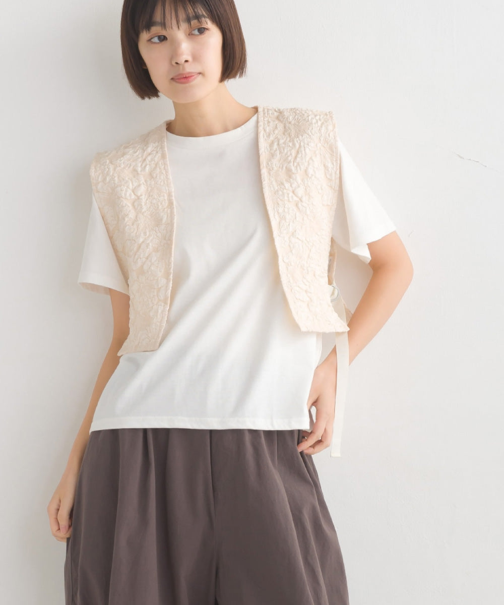 【OMNES】ふくれジャガードベスト Tシャツセット【1522-5266】