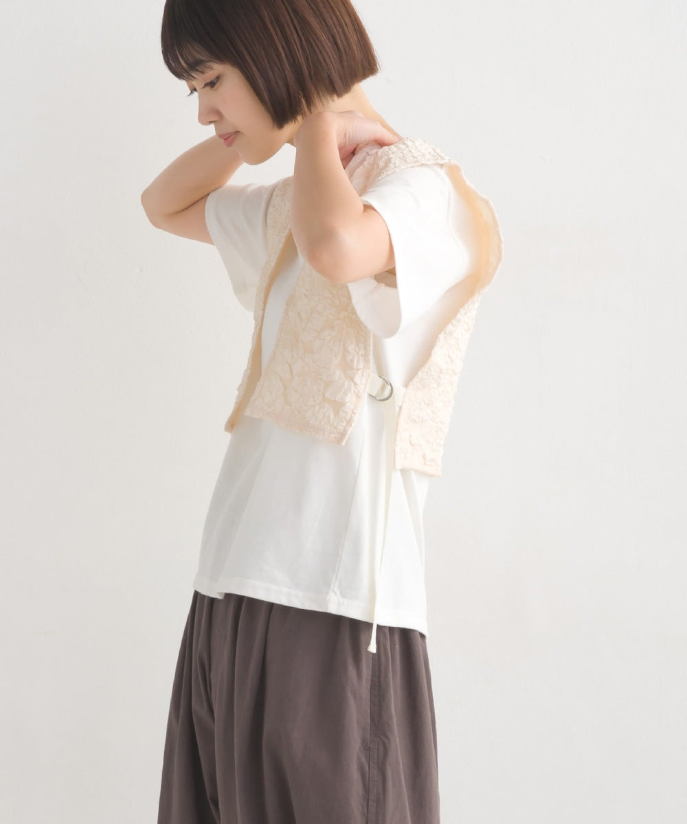 【OMNES】ふくれジャガードベスト Tシャツセット【1522-5266】