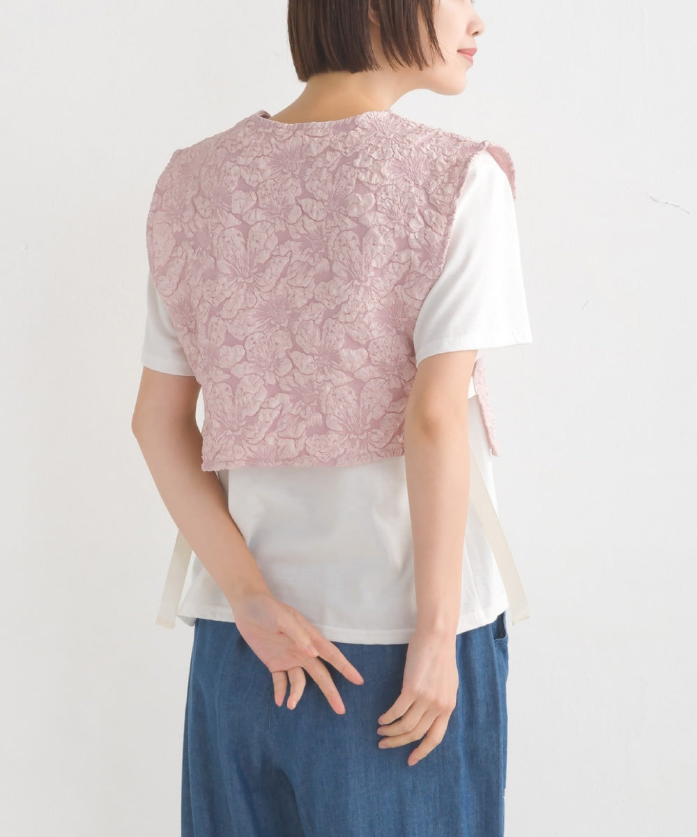 【OMNES】ふくれジャガードベスト Tシャツセット【1522-5266】