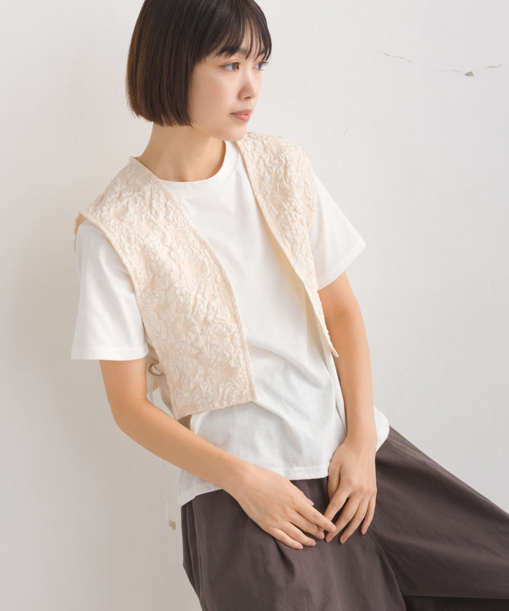 【OMNES】ふくれジャガードベスト Tシャツセット【1522-5266】