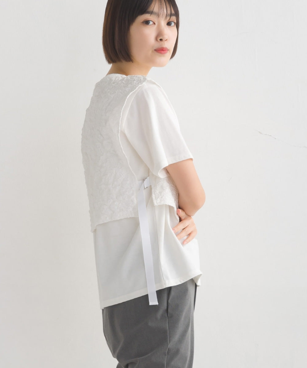 【OMNES】ふくれジャガードベスト Tシャツセット【1522-5266】