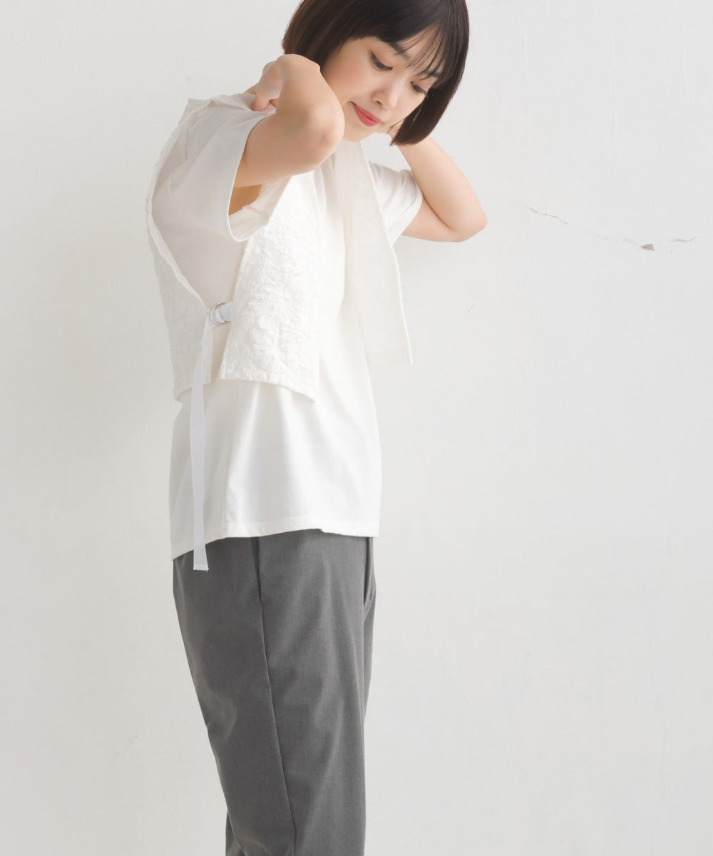 【OMNES】ふくれジャガードベスト Tシャツセット【1522-5266】