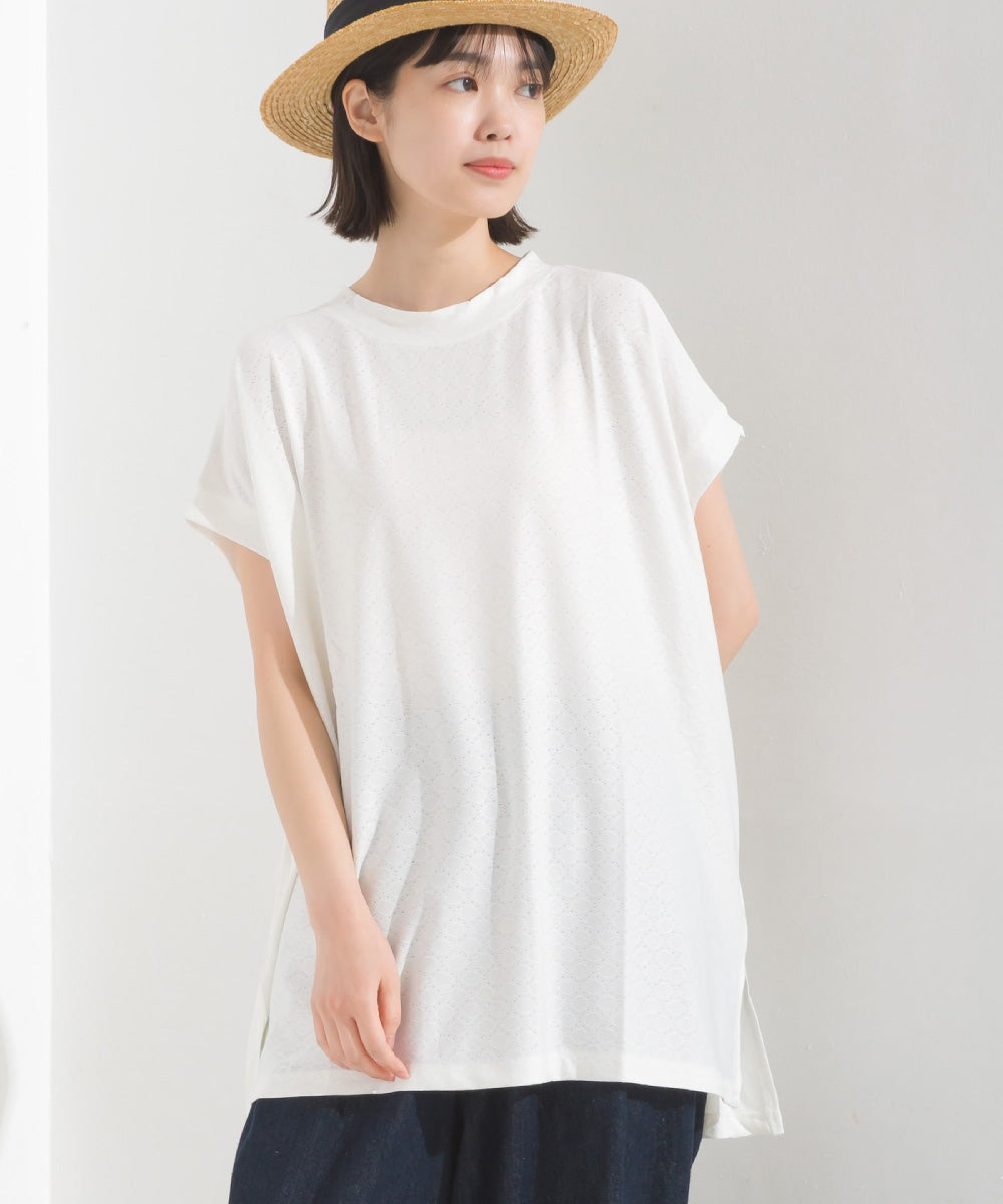 【OMNES】レースカットソー オーバービッグTシャツ 半袖【1522-5267】