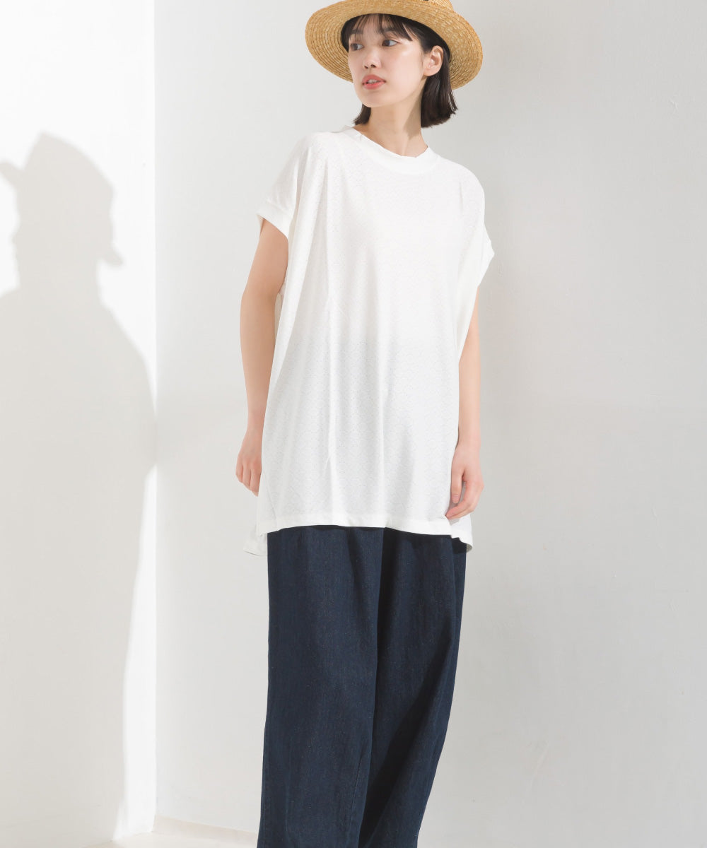 【OMNES】レースカットソー オーバービッグTシャツ 半袖【1522-5267】