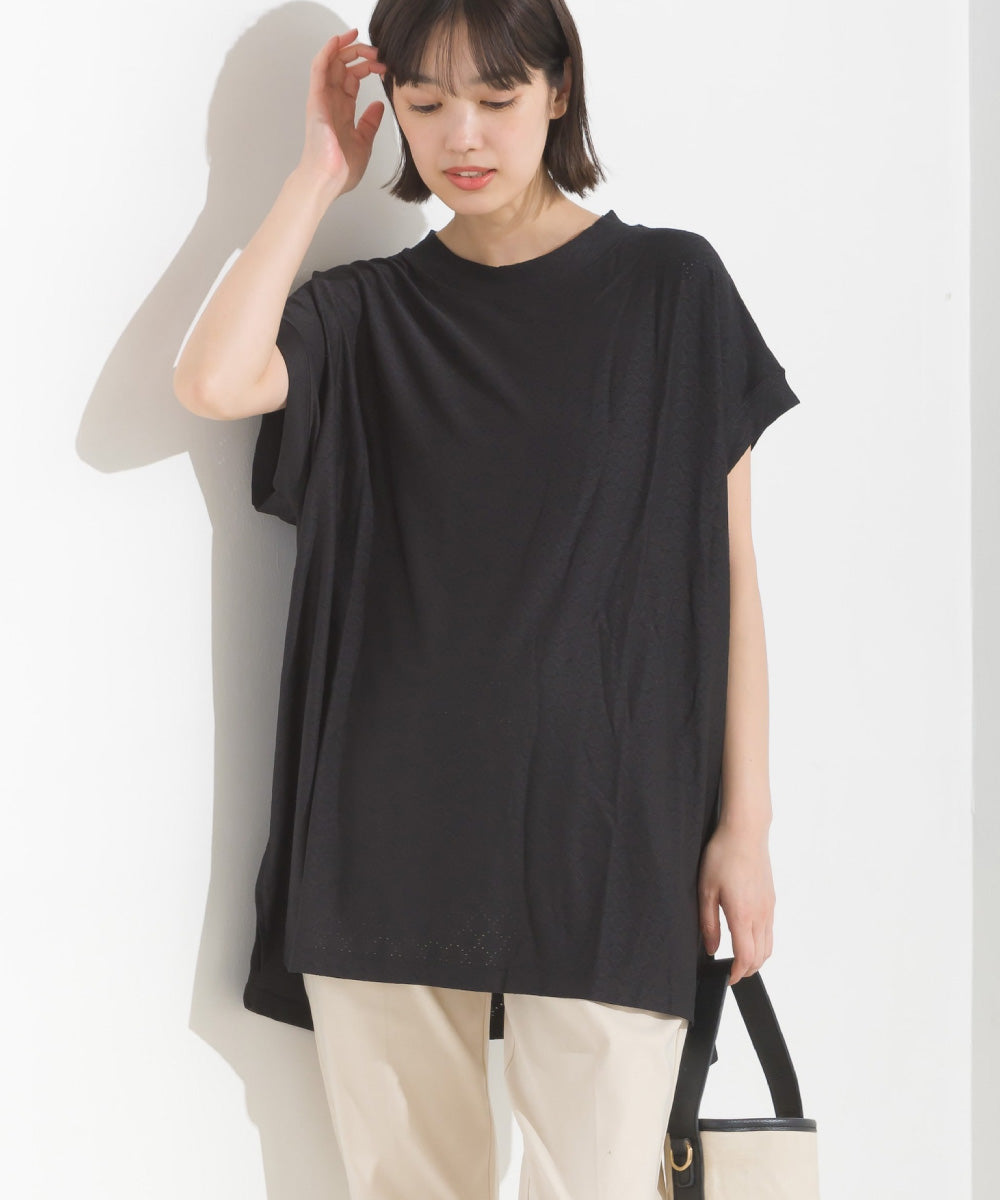 【OMNES】レースカットソー オーバービッグTシャツ 半袖【1522-5267】