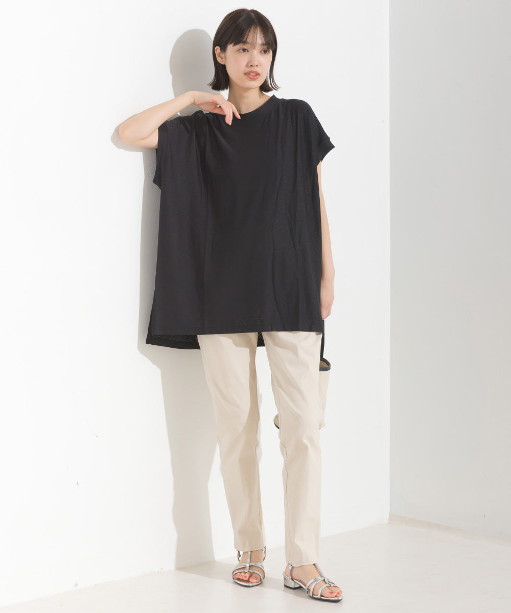 【OMNES】レースカットソー オーバービッグTシャツ 半袖【1522-5267】