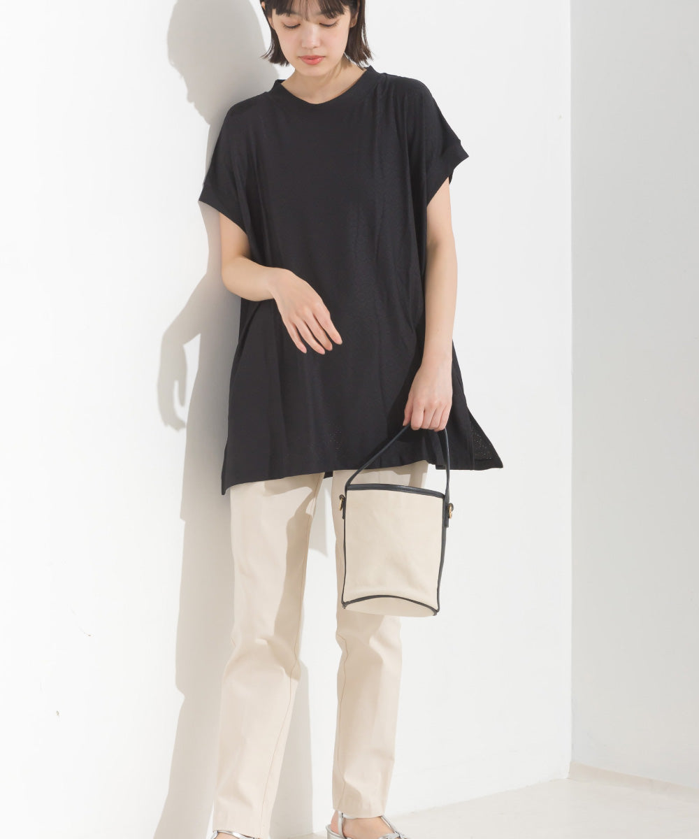 【OMNES】レースカットソー オーバービッグTシャツ 半袖【1522-5267】
