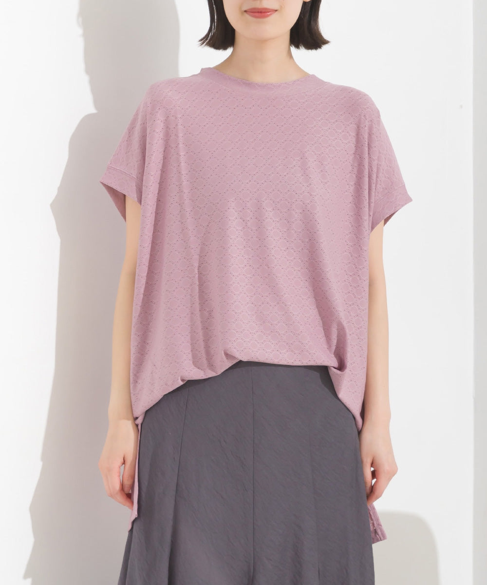 【OMNES】レースカットソー オーバービッグTシャツ 半袖【1522-5267】