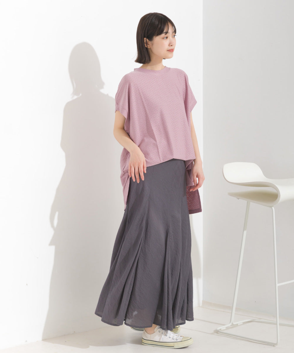 【OMNES】レースカットソー オーバービッグTシャツ 半袖【1522-5267】