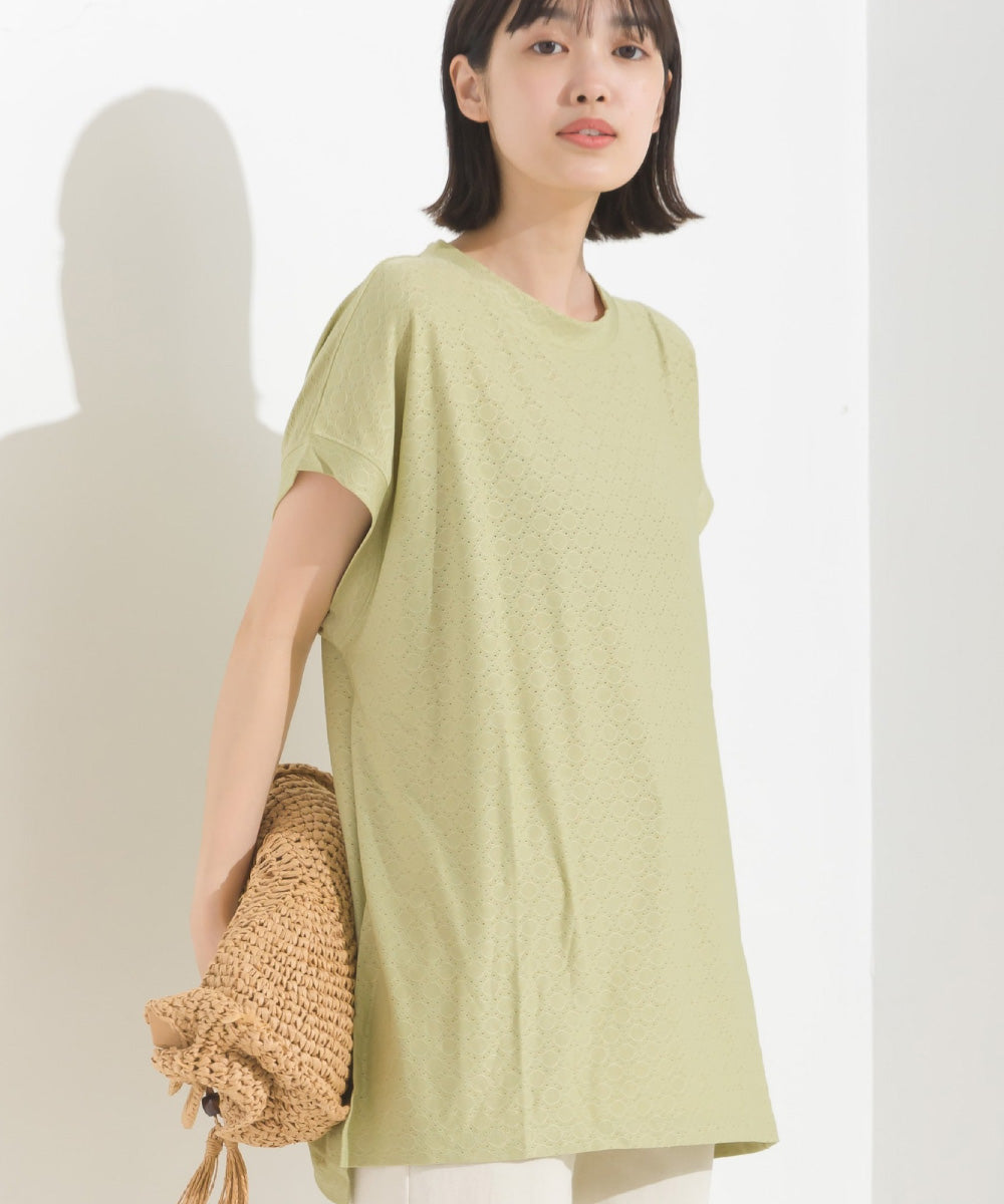 【OMNES】レースカットソー オーバービッグTシャツ 半袖【1522-5267】