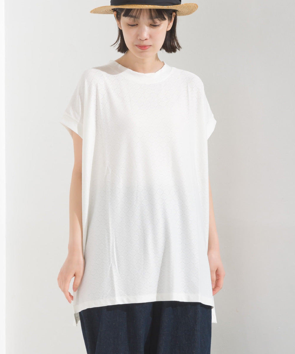 【OMNES】レースカットソー オーバービッグTシャツ 半袖【1522-5267】
